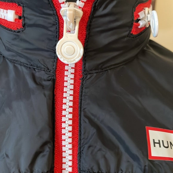 Hunter x Target Black Sleeveless Windbreaker Full Zip Hooded Dress Size Medium - Picture 15 of 16